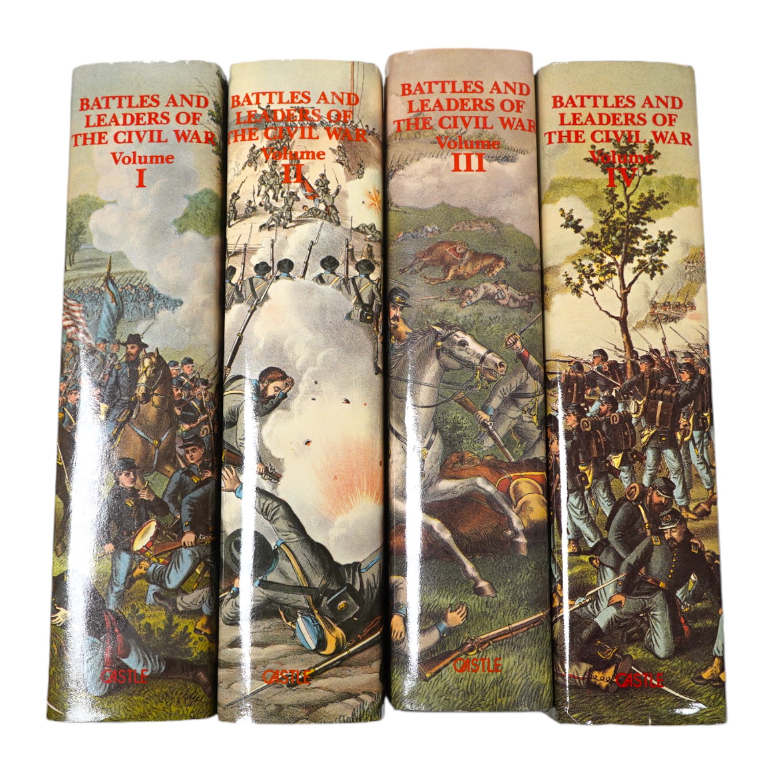 Johnson, Robert Underwood & Buel, Clarence Clough - Battles and Leaders of the Civil War. (Reprint Editon), 4 vols. many illus. (incl. maps); publisher's quarter leather and paperboards, d/wrappers, roy.8vo. Secancus (NJ